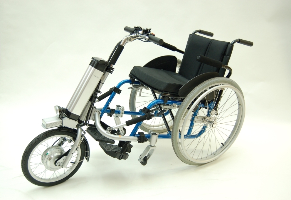 fauteuil roulant et roue électrique